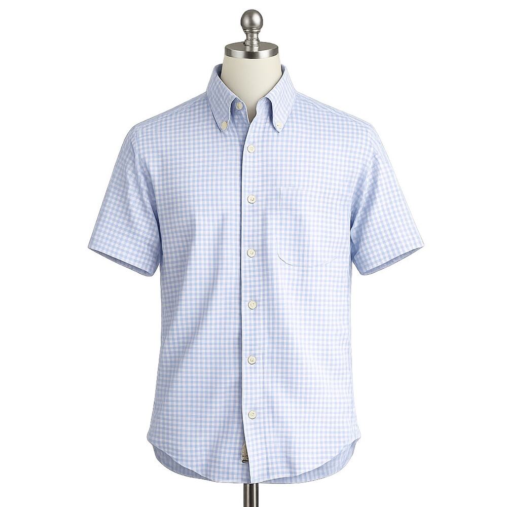 Brooks Brothers Regent Fit Blue Gingham Shirt - Size S - Classic Preppy
